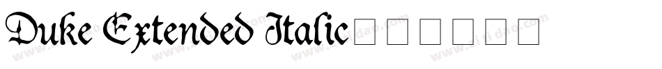 Duke Extended Italic字体转换